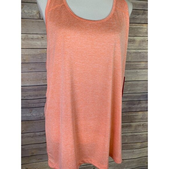 BCG NWT Womens XL Activewear Tank Space Dyed Coral Racerback Gym Yoga - Picture 3 of 9